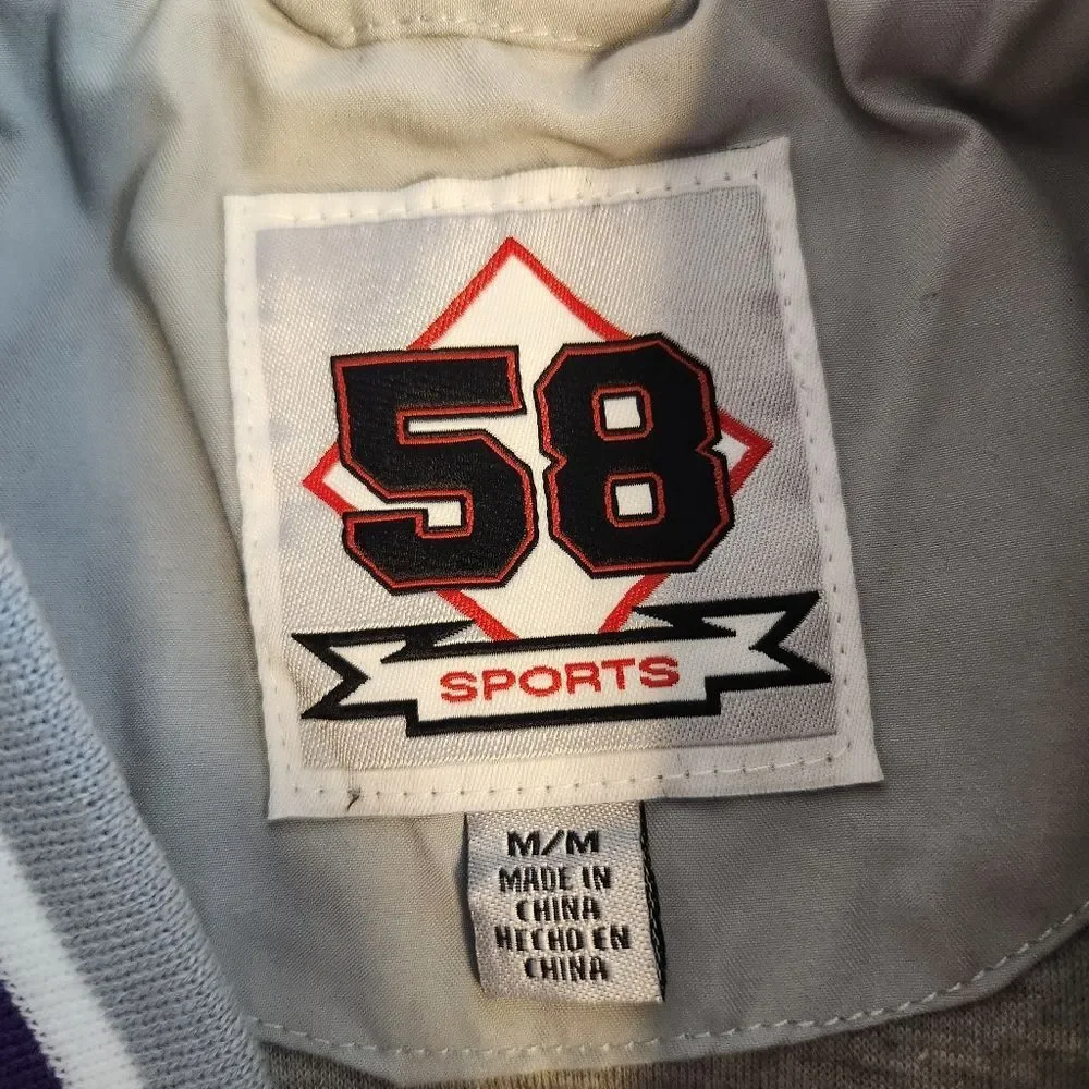 VTG K-State Gray and Purple Pullover Jacket M